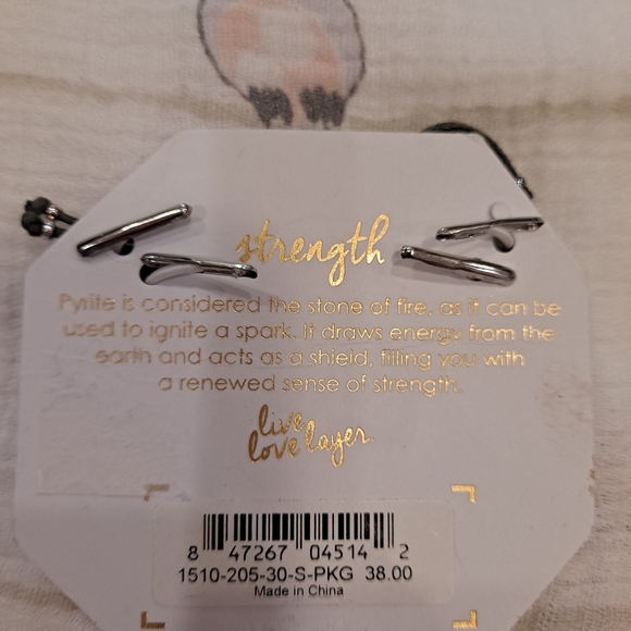 Gorjana Pyrite Stone Bracelet with Silver Accent - Strength - Picture 4 of 4